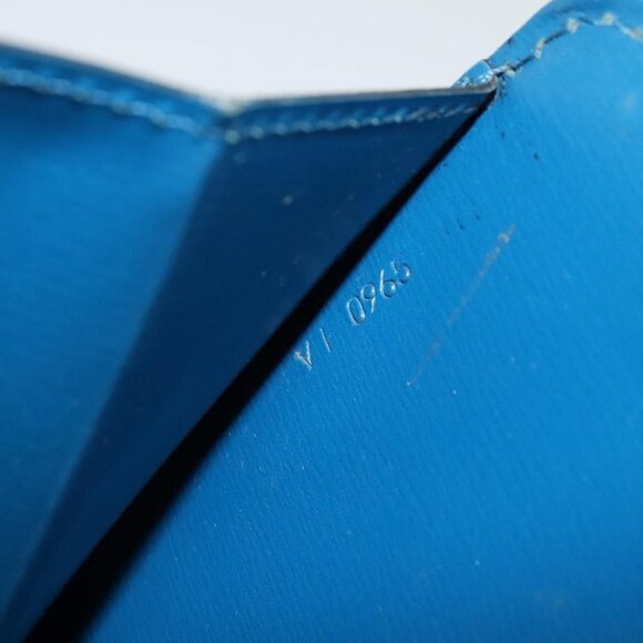 Authentic LOUIS VUITTON Epi Capuchin Shoulder Bag Blue M52345 LV - Picture 4 of 16